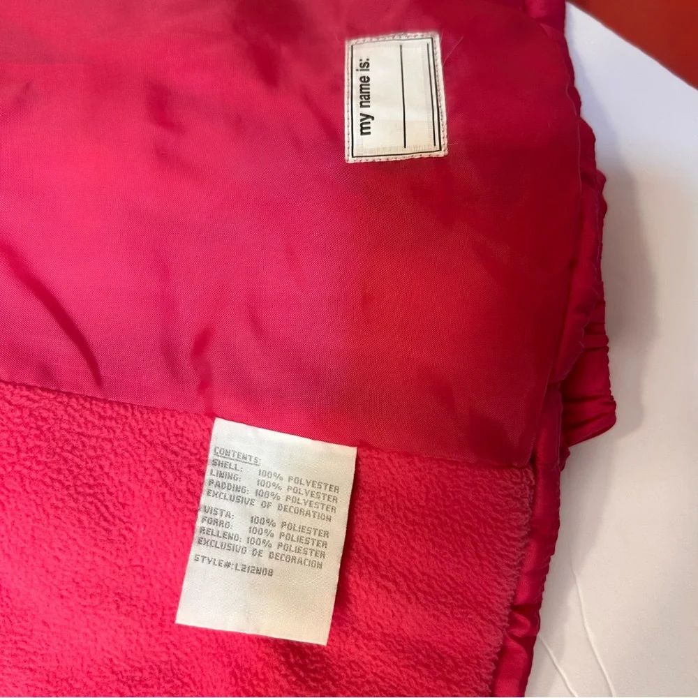 London Fog Girl’s Kids Red Puffer Hoodie Jacket Size 4